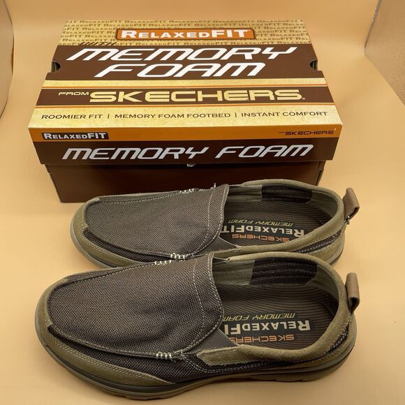Skechers Superior Milford Casual Loafers Men's US 11 Light Brown Relaxed Fit - Picture 4 of 16